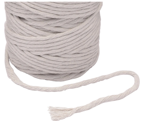 Vaessen Creative • Macramé Touw 3mmx100m Lichtgrijs (11305-07) *