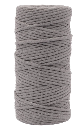 Vaessen Creative • Macramé Touw 3mmx100m Donkergrijs (11305-08) *
