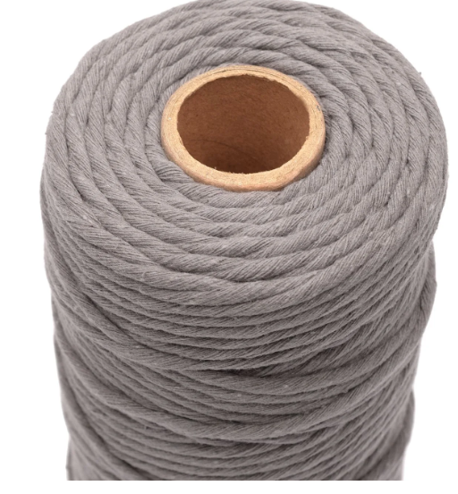 Vaessen Creative • Macramé Touw 3mmx100m Donkergrijs (11305-08) *