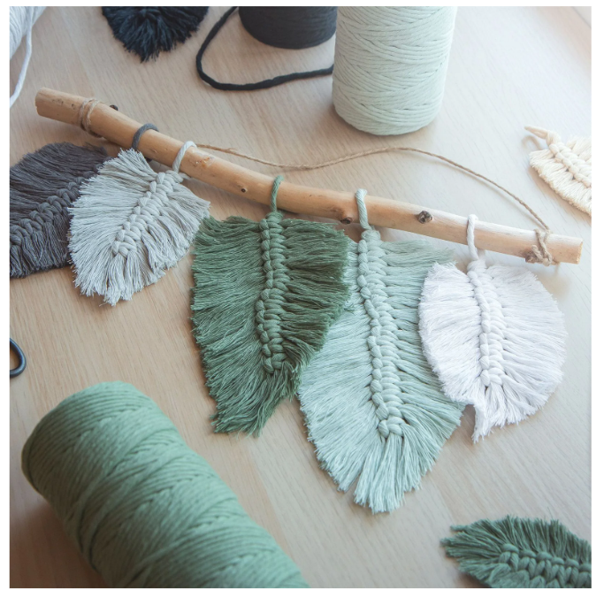 Vaessen Creative • Macramé Touw 3mmx100m Donkergrijs (11305-08) *