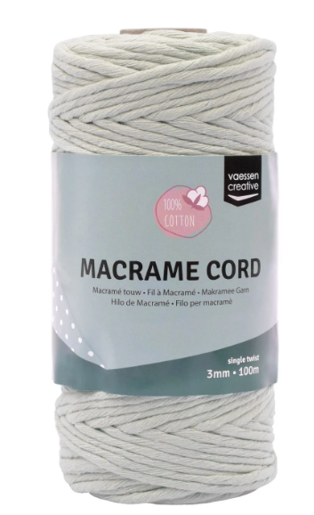 Vaessen Creative • Macramé Touw 3mmx100m Mintgroen (11305-09) *