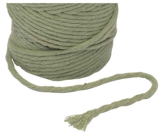 Vaessen Creative • Macramé Touw 3mmx100m Olijfgroen (11305-10) *