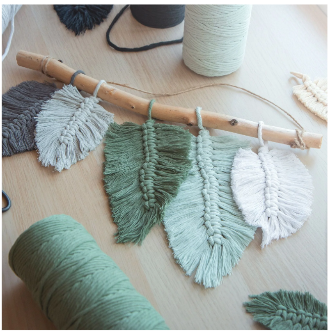 Vaessen Creative • Macramé Touw 3mmx100m Olijfgroen (11305-10) *