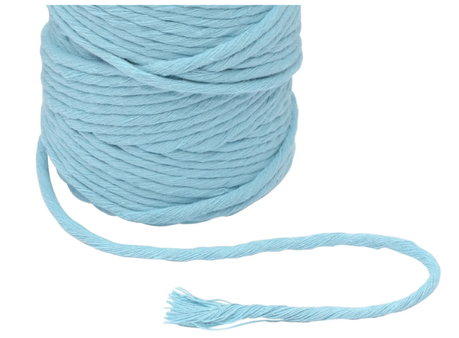 Vaessen Creative • Macramé Touw 3mmx100m Aqua (11305-12) *