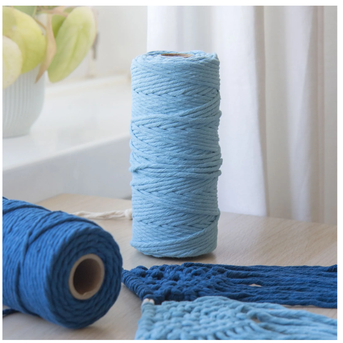 Vaessen Creative • Macramé Touw 3mmx100m Aqua (11305-12) *