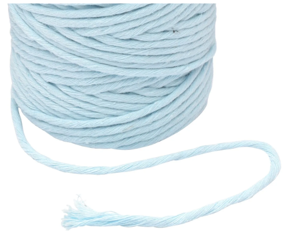 Vaessen Creative • Macramé Touw 3mmx100m Lichtblauw (11305-13) *