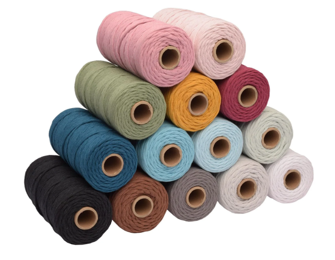 Vaessen Creative • Macramé Touw 3mmx100m Lichtblauw (11305-13) *