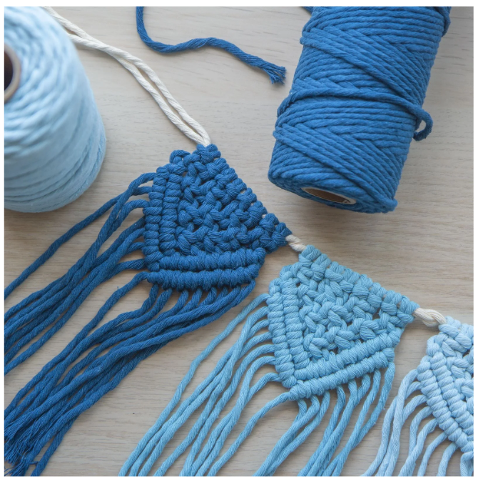 Vaessen Creative • Macramé Touw 3mmx100m Lichtblauw (11305-13) *