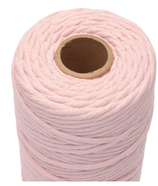 Vaessen Creative • Macramé Touw 3mmx100m Lichtroze (11305-14) *