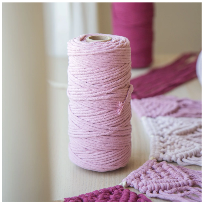 Vaessen Creative • Macramé Touw 3mmx100m Oudroze (11305-15) *