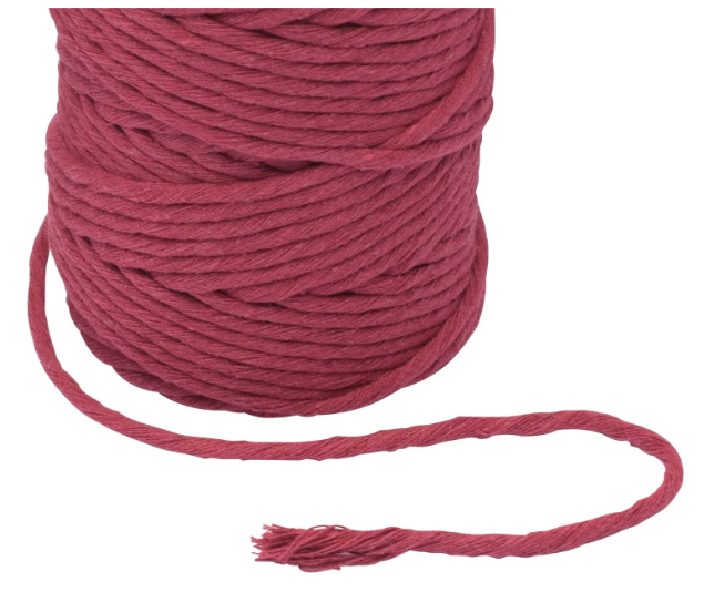 Vaessen Creative • Macramé Touw 3mmx100m Bordeauxrood (11305-16) *