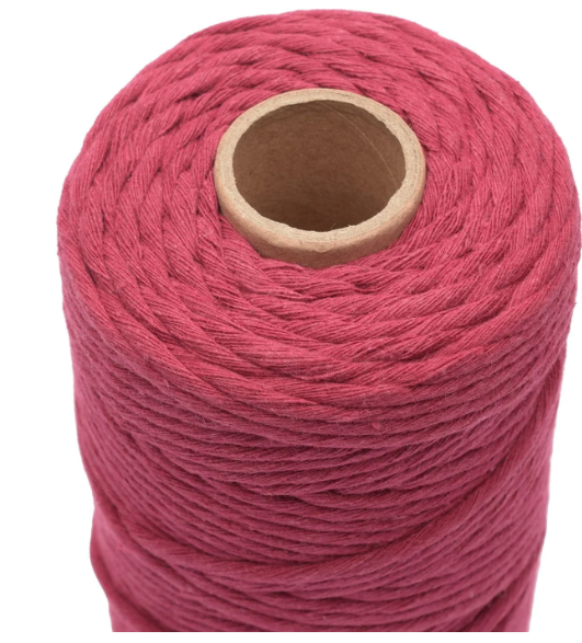 Vaessen Creative • Macramé Touw 3mmx100m Bordeauxrood (11305-16) *