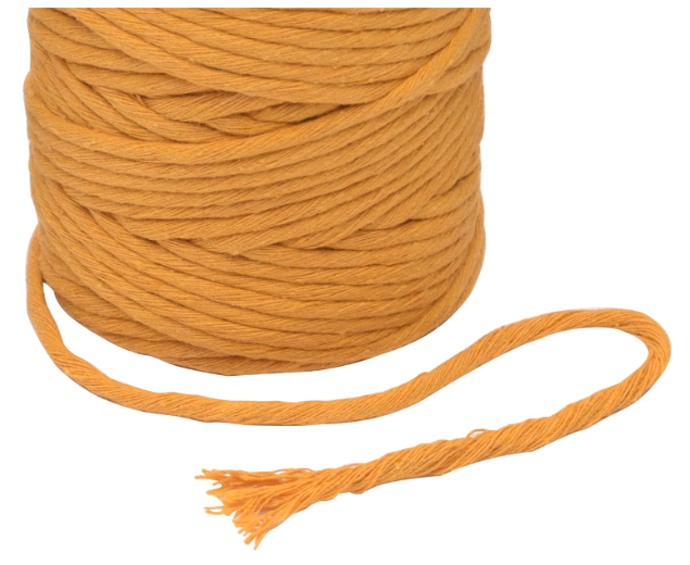 Vaessen Creative • Macramé Touw 3mmx100m Okergeel (11305-18) *