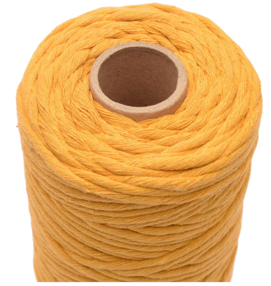 Vaessen Creative • Macramé Touw 3mmx100m Okergeel (11305-18) *