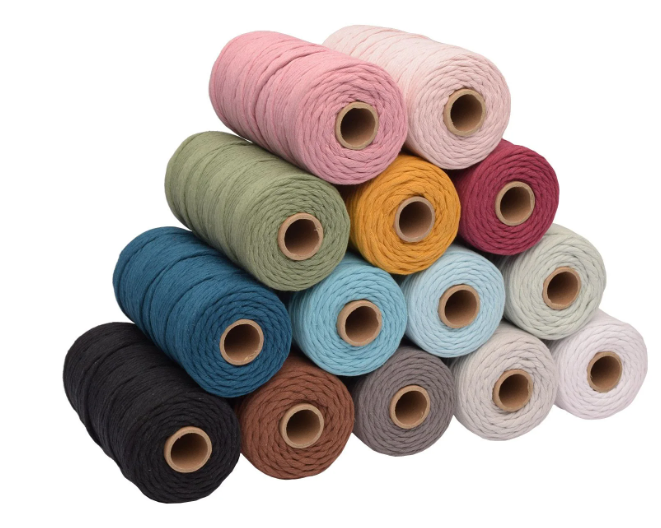 Vaessen Creative • Macramé Touw 3mmx100m Okergeel (11305-18) *