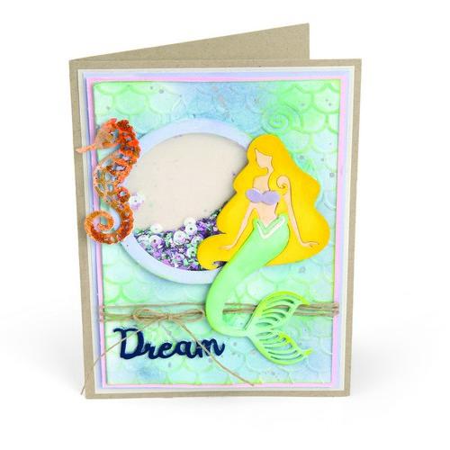 Sizzix Thinlits Die Set 4PK w/Text. Impre. Dream Mermaid - Courtney Chilson & Jen Long (662752) (AFGEPRIJSD)