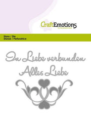 CraftEmotions Die Text -Alles Liebe (DE) Card 11x9cm (115633/0416) (AFGEPRIJSD)