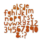 Sizzix Thinlits Die set - Alphanumeric Cutout Lower 102PK - Tim Holtz 3/4  (663074) *
