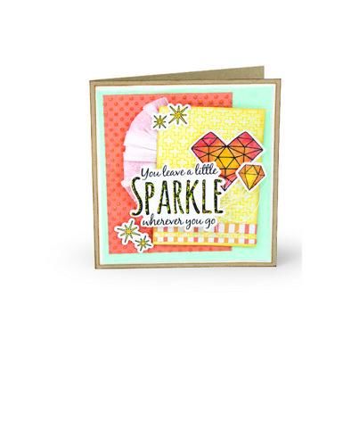Sizzix Framelits Die Set 6PK w/stamps Sparkle - Jen Long (662683) (AFGEPRIJSD)