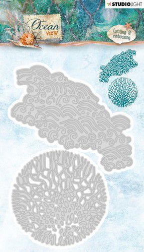 Studio Light Embossing Die 144 x 98 mm Ocean View nr.194 (STENCILOV194) (AFGEPRIJSD)