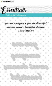 Studio Light Embossing Die Cut A6 Stencil Essentials nr.188 STENCILSL188 (AFGEPRIJSD)