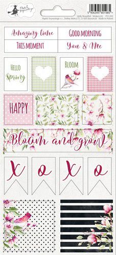 Piatek13 - Sticker sheet Hello Beautiful 02 P13-209 10,5x23 cm