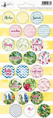 Piatek13 - Sticker sheet Party Let‘s flamingle 02 P13-291 10,5x23 cm
