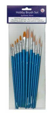 Penselenset nylon (6x plat 6x rond) 12 ST (12185-3085)
