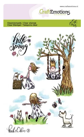 CraftEmotions clearstamps A6 - Kaat en Odey - Carla Creaties (130501/1603) (AFGEPRIJSD) (kopie)