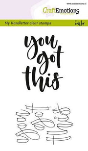 CraftEmotions clearstamps A6 - handletter - you got this (ENG) (130501/1805) (AFGEPRIJSD)