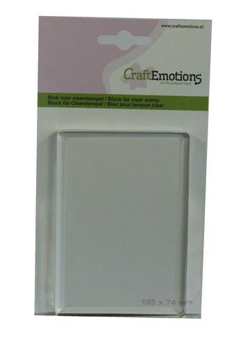 CraftEmotions blok voor clearstempel 105x74mm - 8mm (130501/1911)