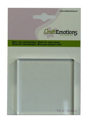 CraftEmotions blok voor clearstempel 74x74mm - 8mm (130501/1912)