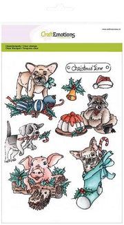 CraftEmotions clearstamps A5 - Christmas pets 1 (130501/3101) (AFGEPRIJSD)