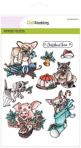 CraftEmotions clearstamps A5 - Christmas pets 1 (130501/3101) (AFGEPRIJSD)