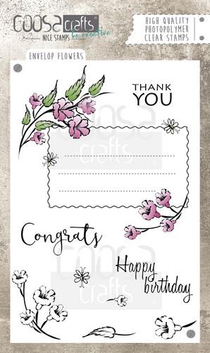 COOSA Crafts - clearstamps A6 - Envelope Flowers A6 (ENG) (130630/1033) (AFGEPRIJSD)