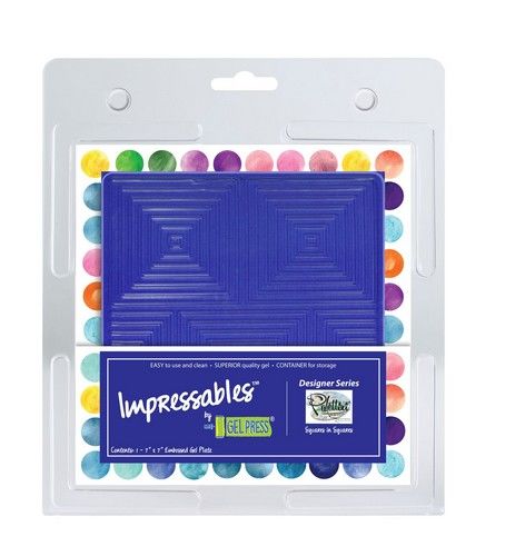 Gel Press Impressables - Squares in Squares 17,8x17,8cm (GEL10815-SLM-02) *