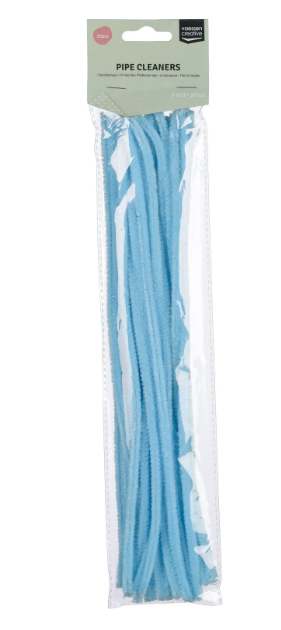 Vaessen Creative • Chenilledraden 6mm 25st. 30cm Lichtblauw (1601-409)