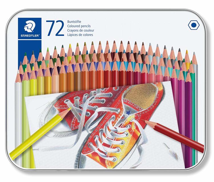 Houtvrij kleurpotlood - metalen etui 72 st (175 M72)