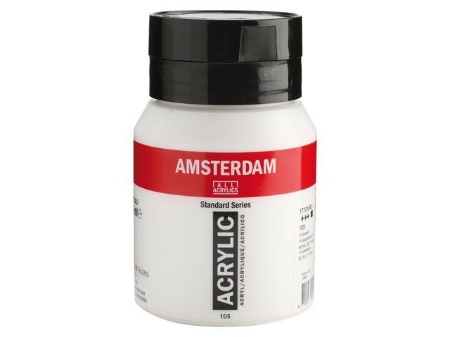 Amsterdam Acrylverf 500 ml 105 Titaanwit (17721052)