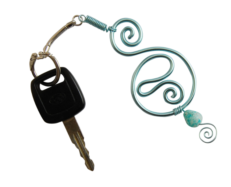 Sleutelhanger 63mm zilver