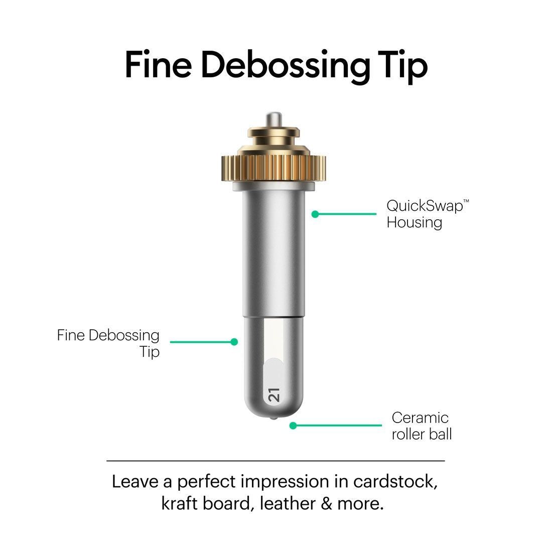 Cricut Fine Debossing Tip + Quickswap Housing (2006835)