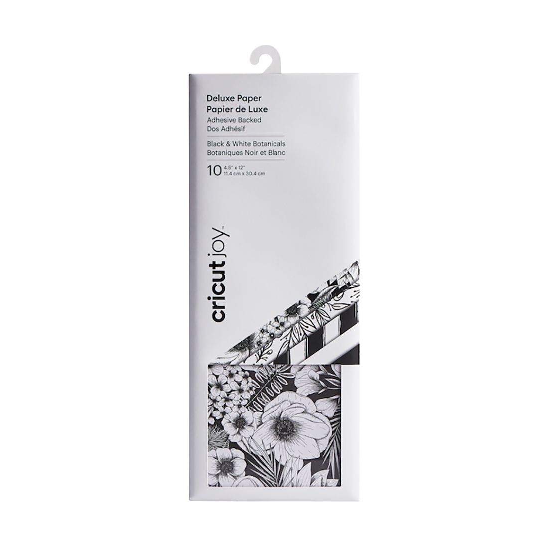 Cricut Joy™ Adhesive-Backed Deluxe Paper, Black and White Botanicals (2008049)