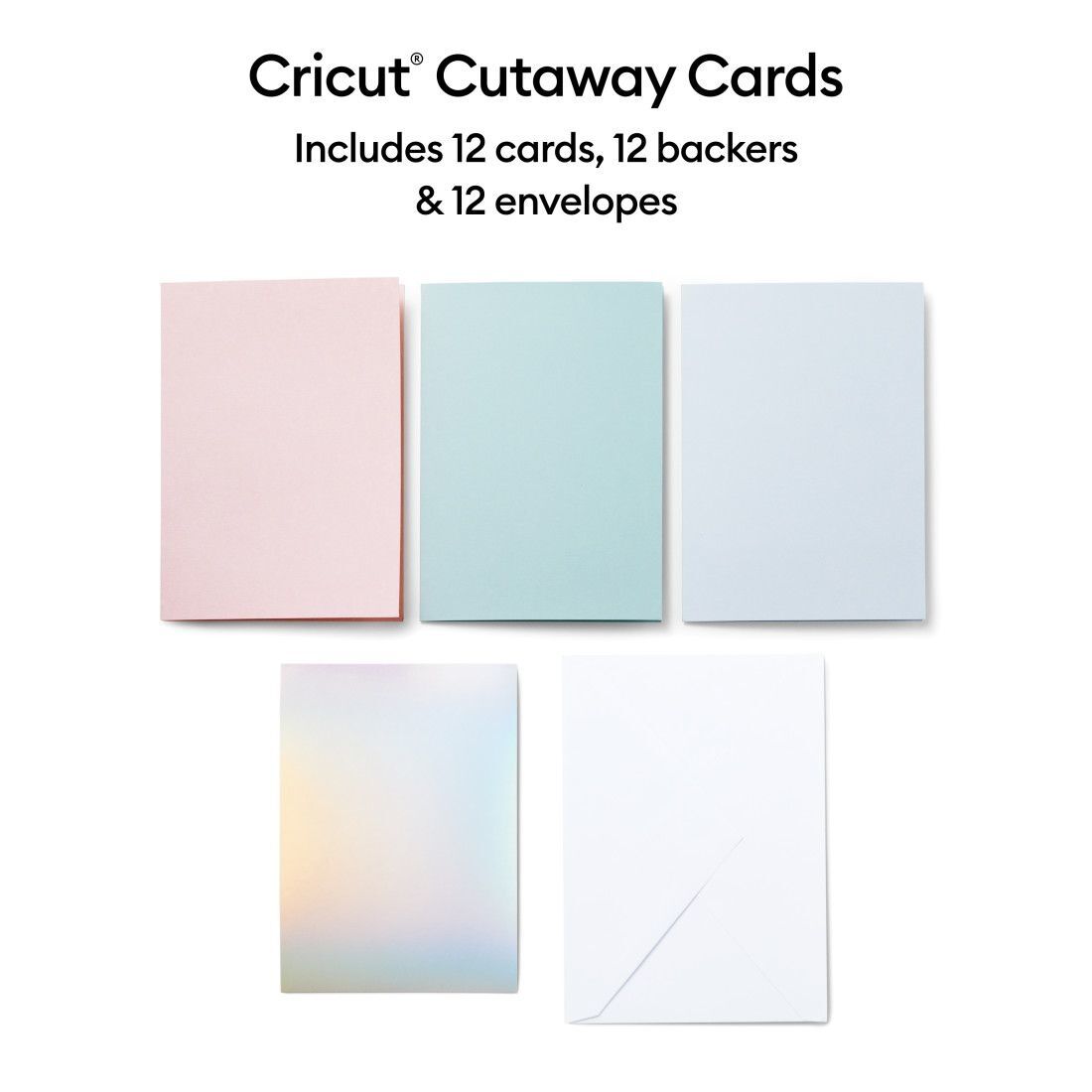 Cricut Cutaway Cards Pastel Sampler (R40 12pcs) (2009483)