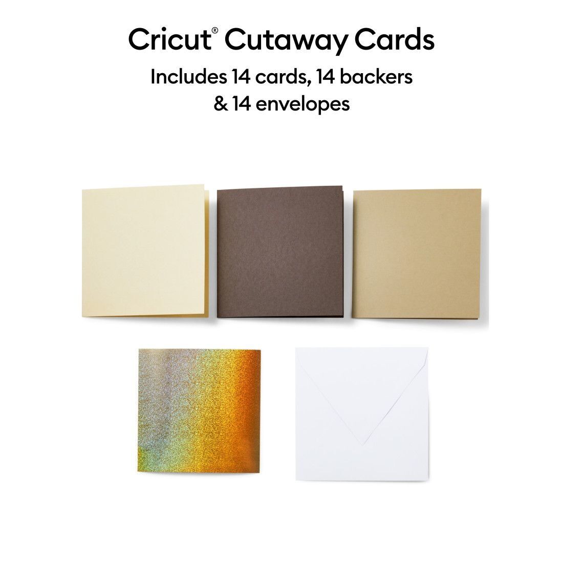 Cricut Cutaway Cards Neutrals Sampler (S40 14pcs) (2009487)