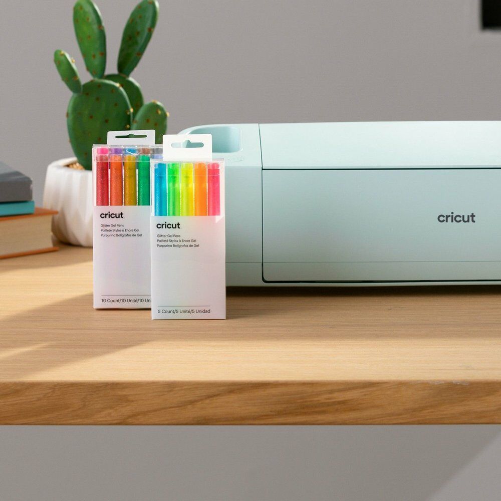 Cricut • Glitter Gel Neon pens 5-pack (Pink, Orange, Yellow, Green, Blue) (2009961)