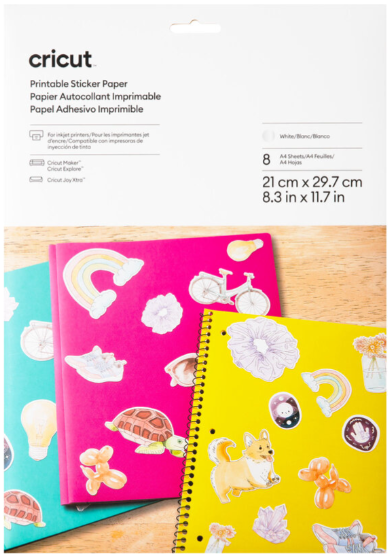 Printable Sticker Paper A4 White (8pcs) (2010361)