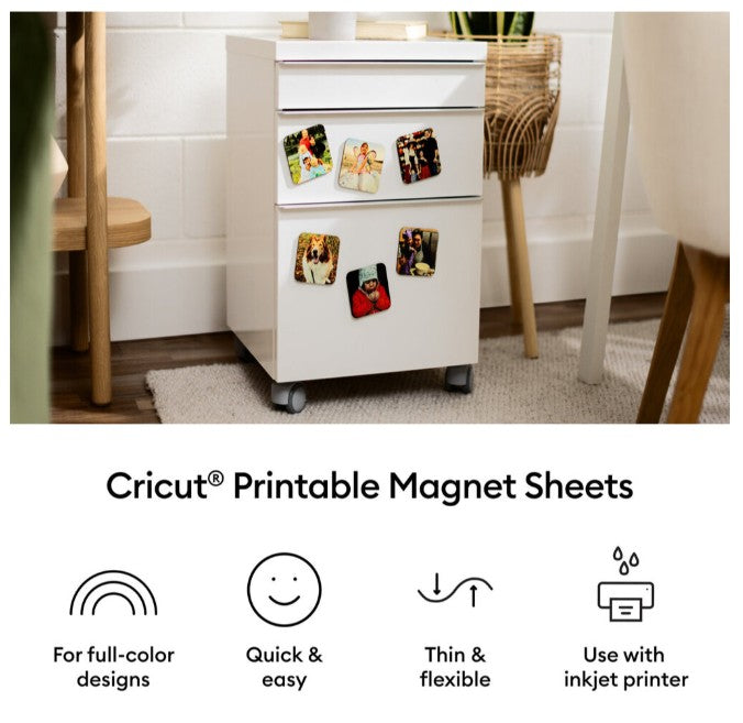 Cricut Printbare Magneetvellen A4 21 x 29,7 cm (3 vellen) (2012792)