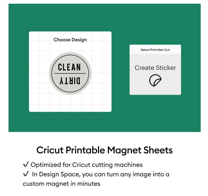 Cricut Printbare Magneetvellen A4 21 x 29,7 cm (3 vellen) (2012792)