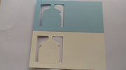 Passepartout kaarten Baby flesje gebroken wit/creme (AFGEPRIJSD)