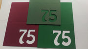 Passepartout kaarten  met cijfer 75 mosgroen (AFGEPRIJSD)